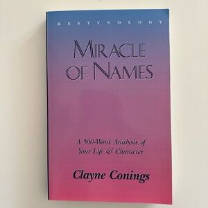 RARE Numerology Book Miracle of Names Clayne Conings Paperback 1996
